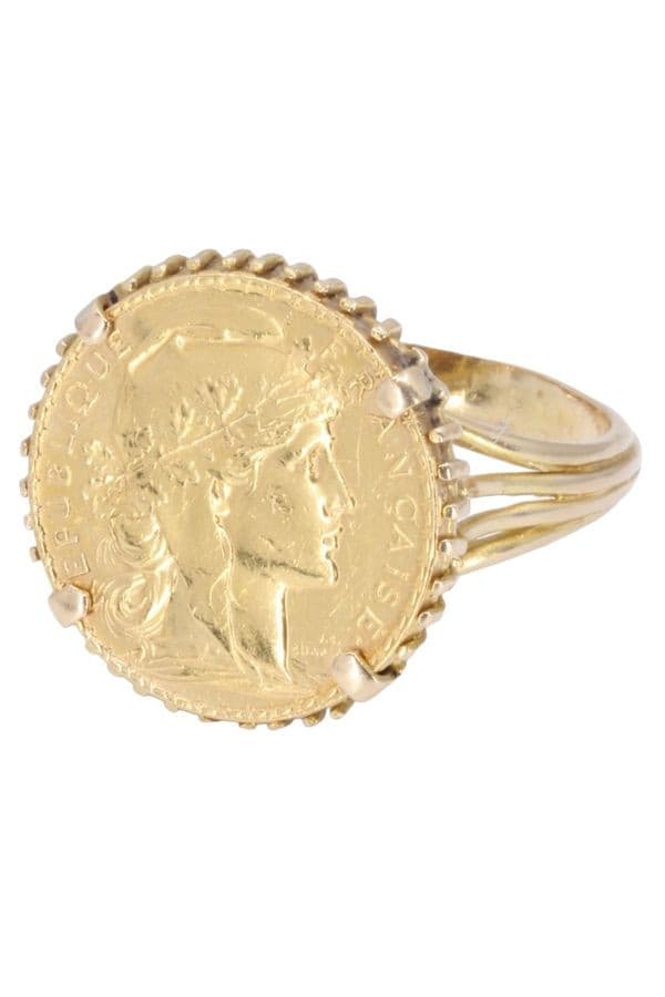 BAGUE PIÈCE 20 FRANCS MARIANNE — vue 5