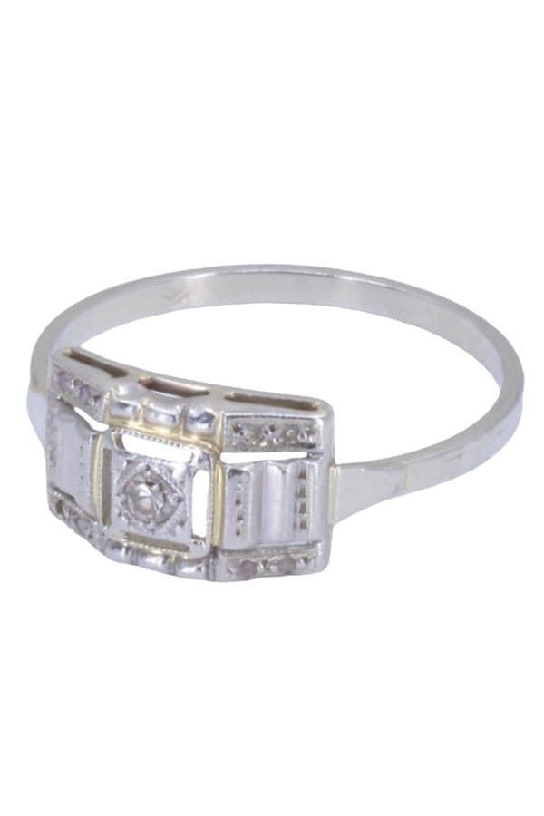 BAGUE ART-DÉCO DIAMANT — vue 6