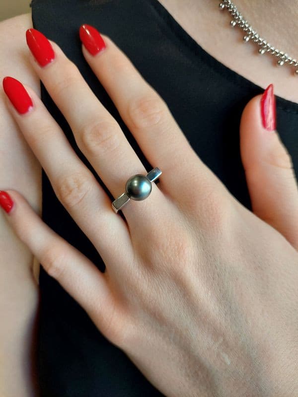 BAGUE PERLE DE TAHITI — vue 2
