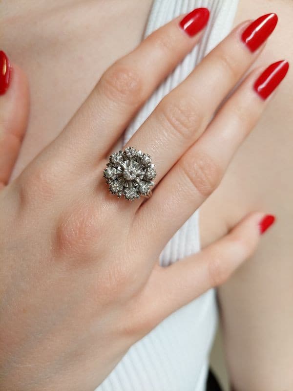 BAGUE MARGUERITE DIAMANTS — vue 2