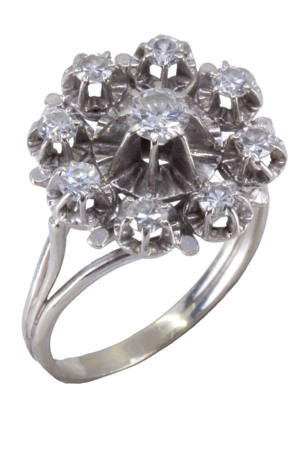 BAGUE MARGUERITE DIAMANTS — vue 3