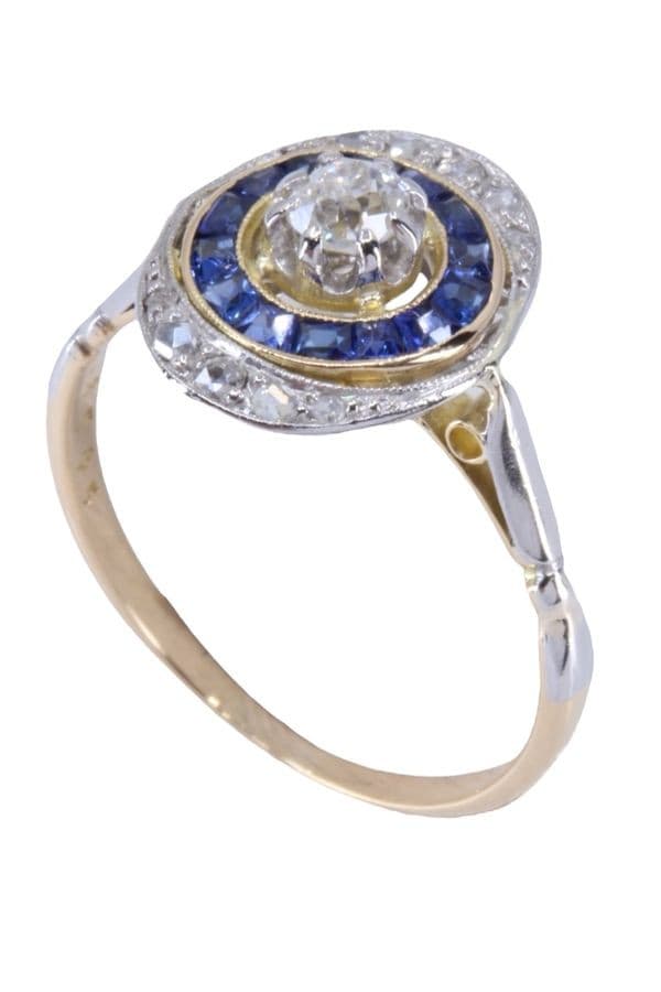 MARQUISE ART-DÉCO SAPHIRS ET DIAMANTS — vue 4