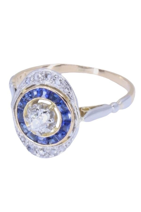 MARQUISE ART-DÉCO SAPHIRS ET DIAMANTS — vue 6