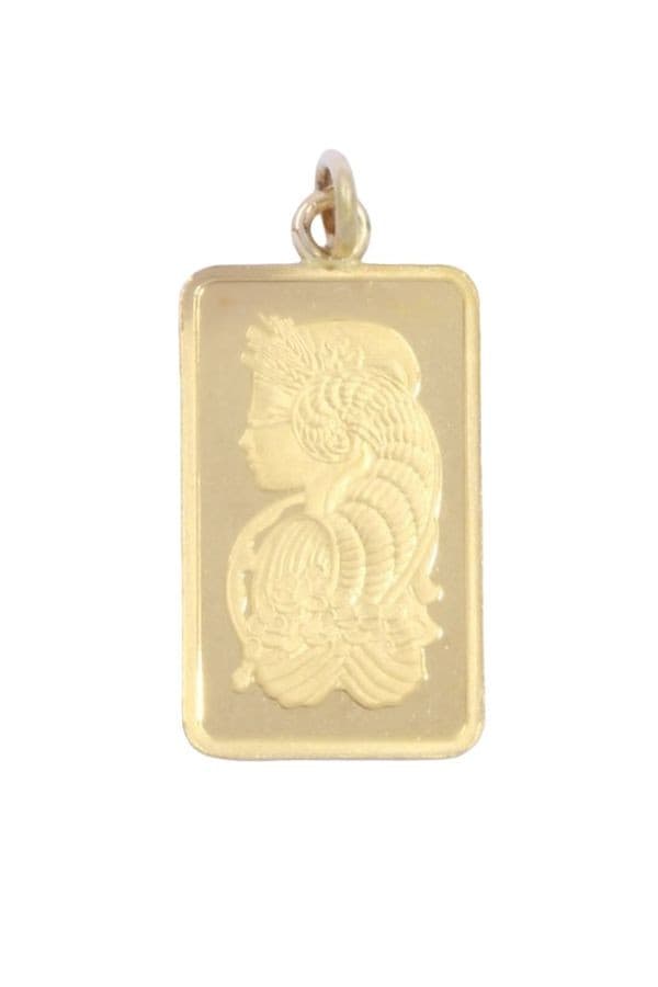 PENDENTIF LINGOTIN 2.5 GRAMMES "LADY FORTUNA" — vue 3