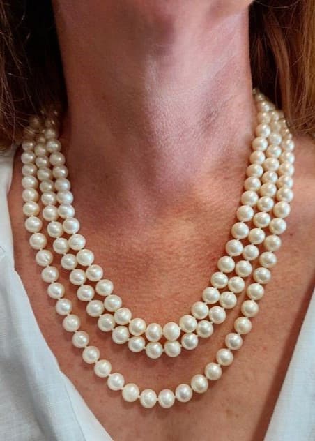 COLLIER DE PERLES JACKIE KENNEDY — vue 2