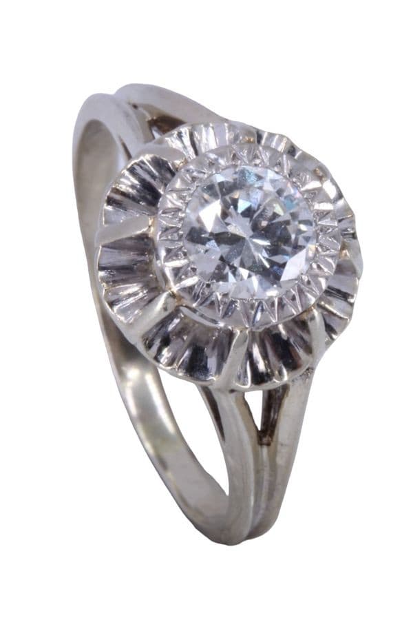 SOLITAIRE ANCIEN DIAMANT 0.60 CARAT — vue 4
