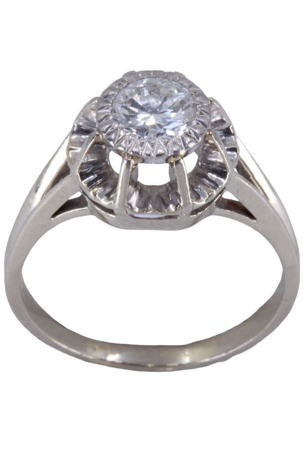 SOLITAIRE ANCIEN DIAMANT 0.60 CARAT — vue 1