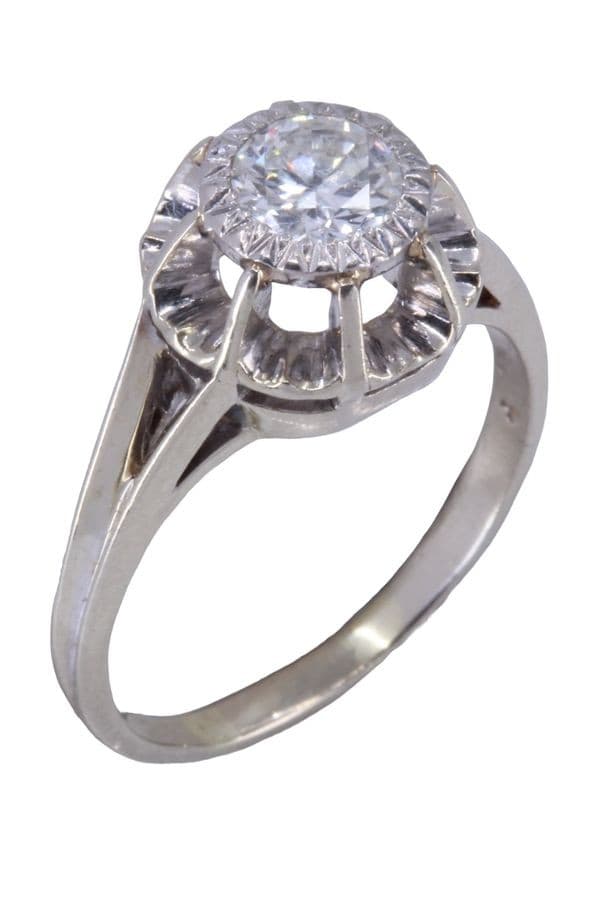 SOLITAIRE ANCIEN DIAMANT 0.60 CARAT — vue 5