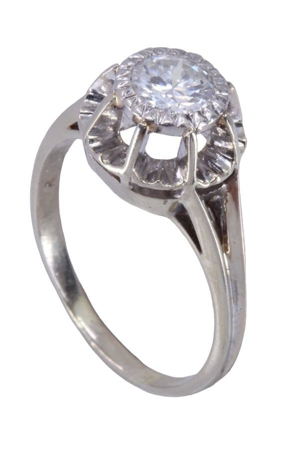 SOLITAIRE ANCIEN DIAMANT 0.60 CARAT — vue 3