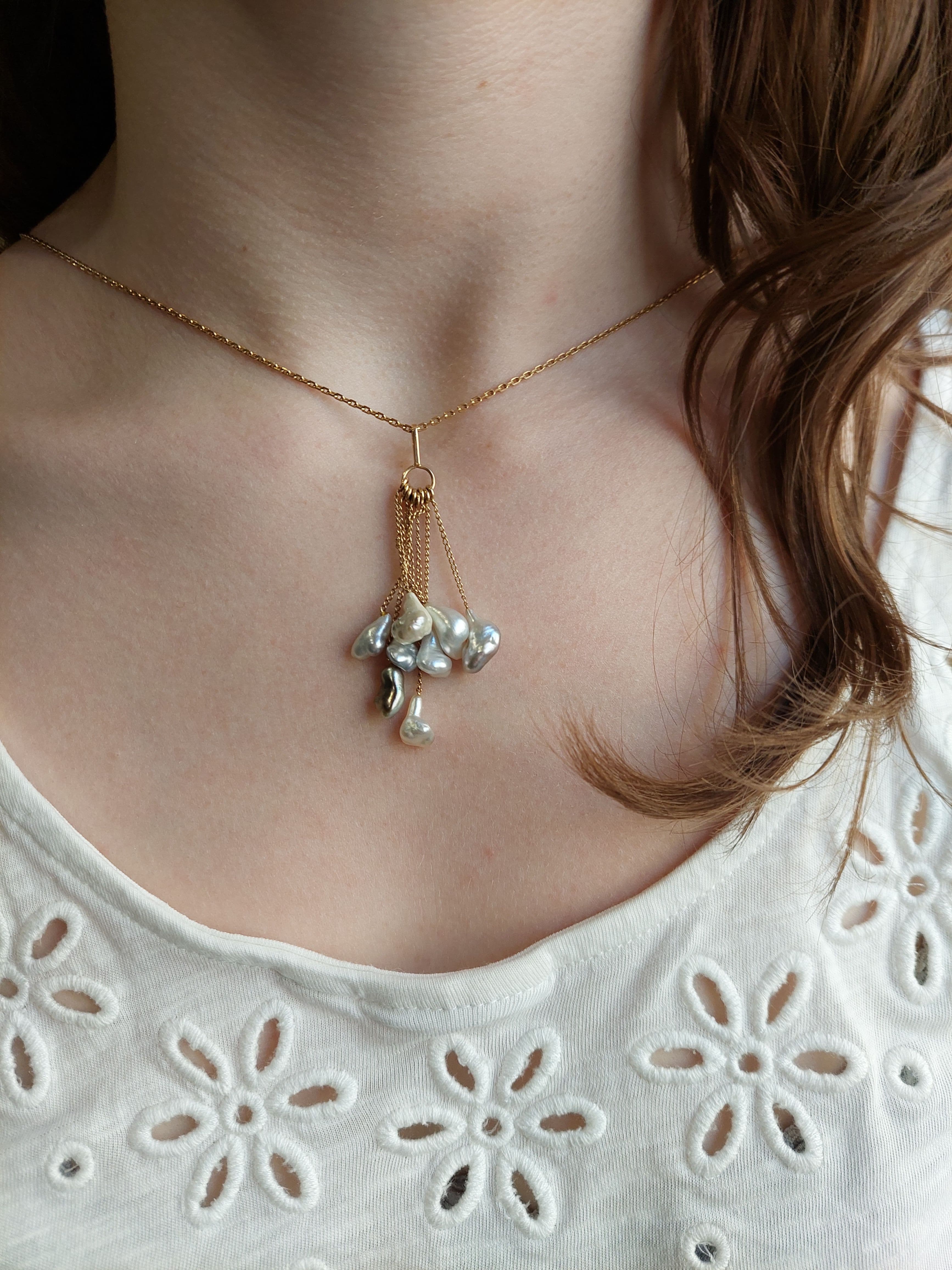 PENDENTIF PERLES BAROQUES — vue 2