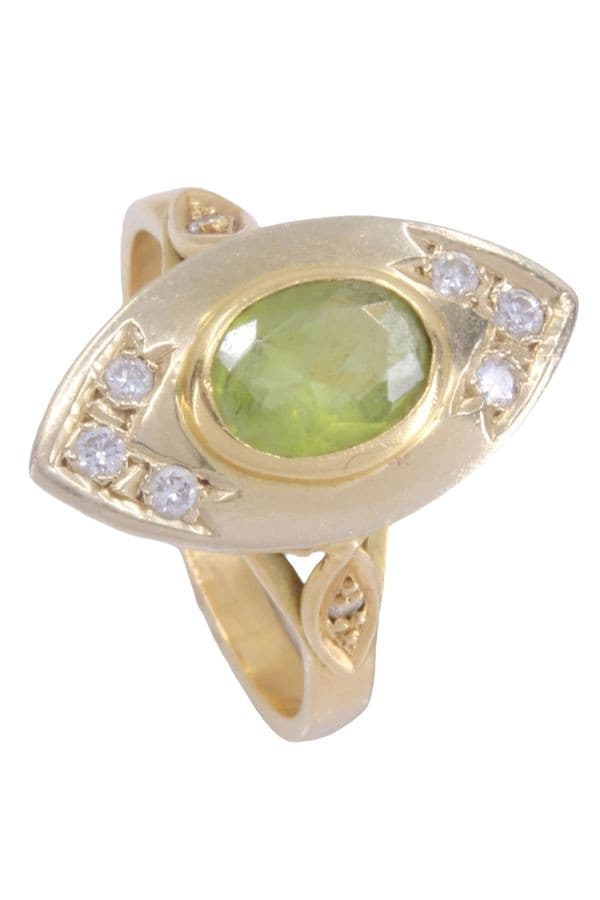 MARQUISE PÉRIDOT ET DIAMANTS — vue 3