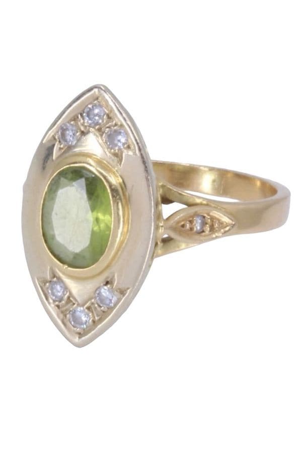 MARQUISE PÉRIDOT ET DIAMANTS — vue 6