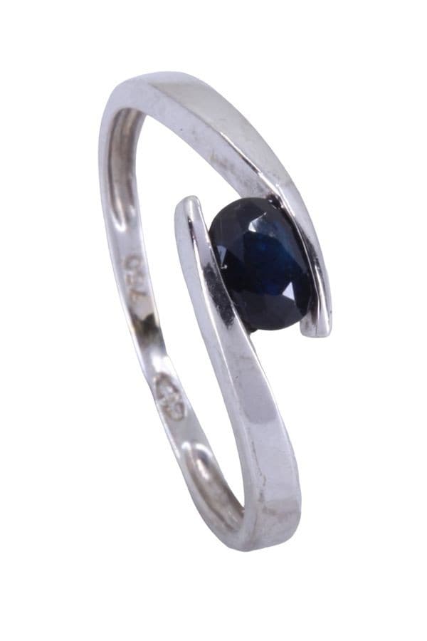 BAGUE MODERNE SAPHIR — vue 3