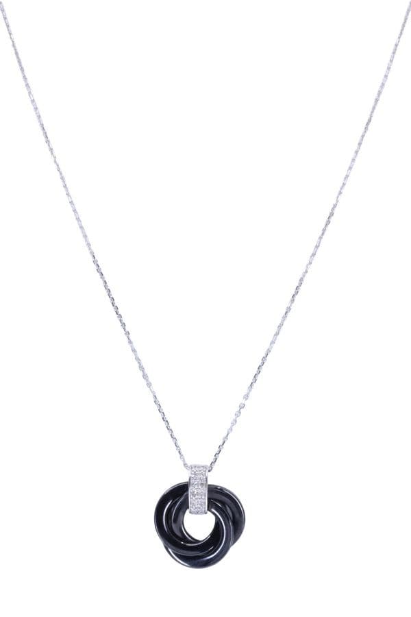 COLLIER SIGNÉ JEELL CÉRAMIQUE DIAMANTS — vue 1