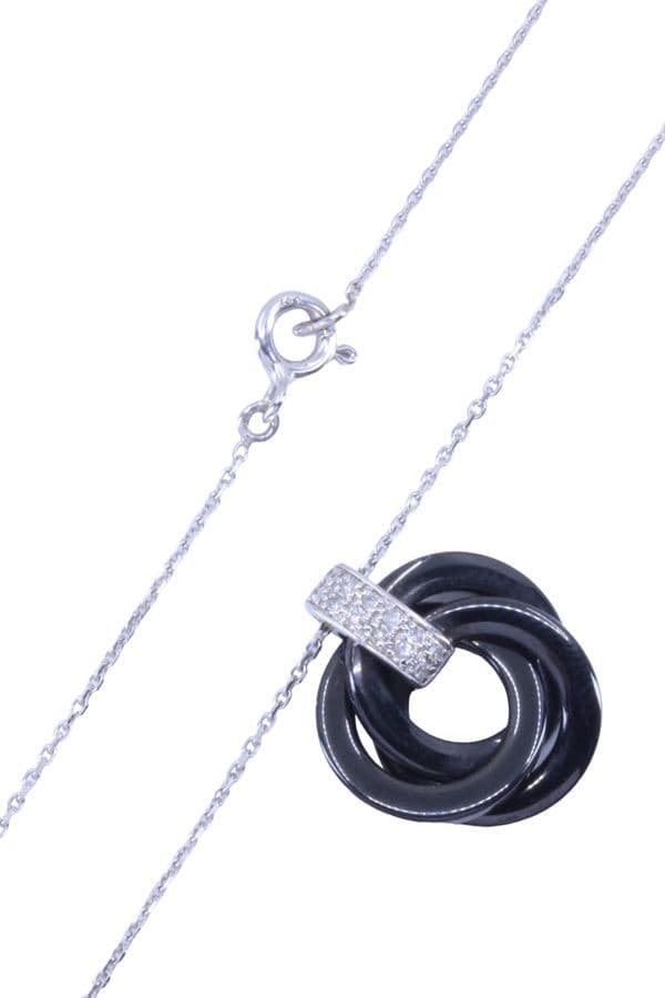 COLLIER SIGNÉ JEELL CÉRAMIQUE DIAMANTS — vue 3