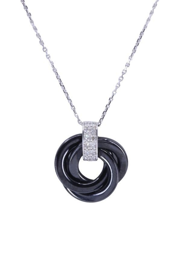 COLLIER SIGNÉ JEELL CÉRAMIQUE DIAMANTS — vue 4