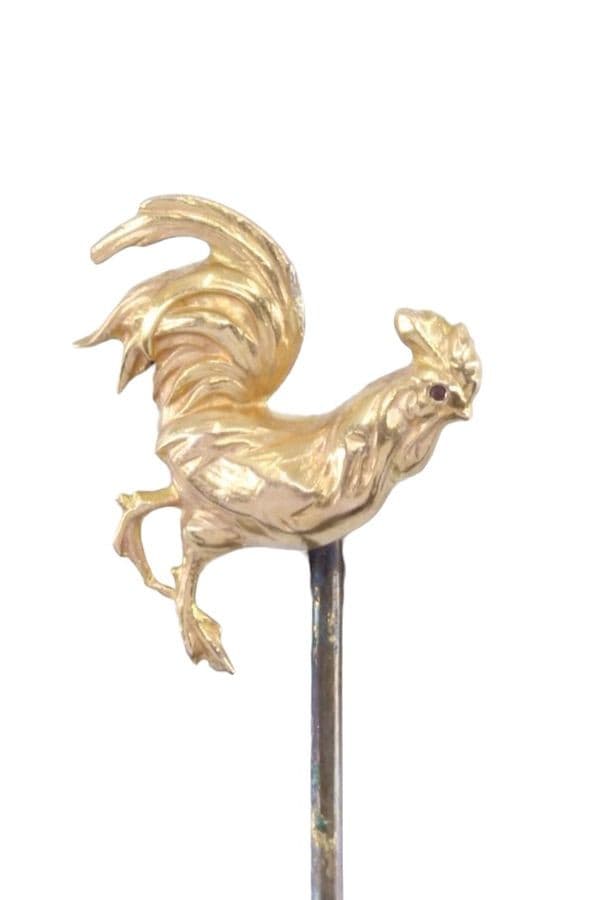 ÉPINGLE ANCIENNE COQ — vue 2