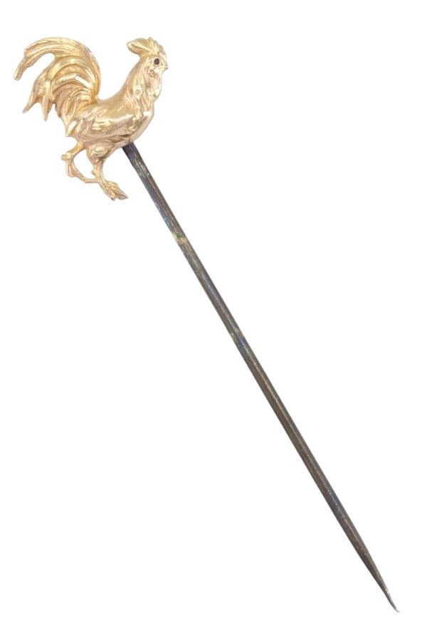 ÉPINGLE ANCIENNE COQ — vue 1