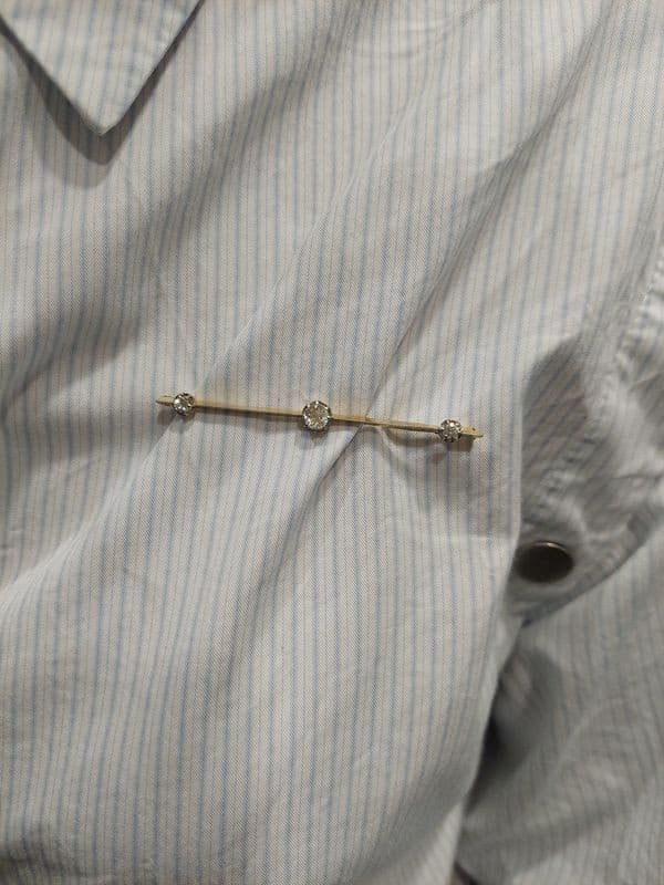 BROCHE ANCIENNE DIAMANTS — vue 2