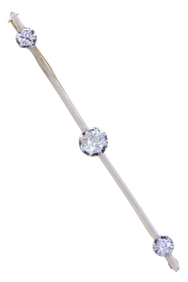 BROCHE ANCIENNE DIAMANTS — vue 1