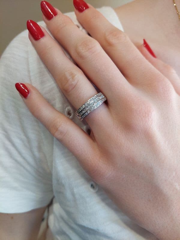 BAGUE PAVAGE DIAMANTS — vue 2
