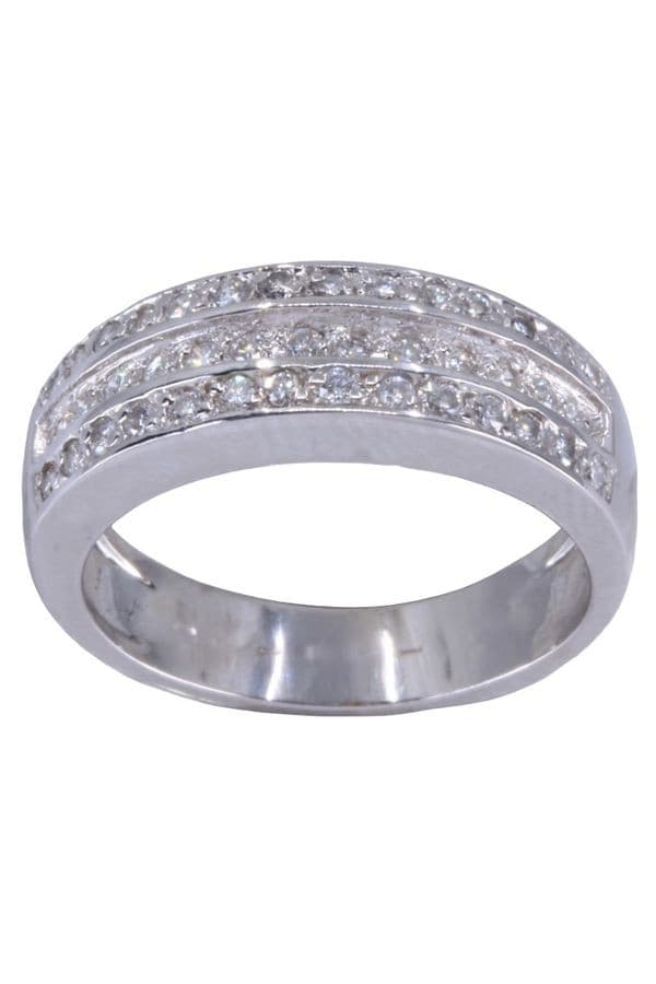 BAGUE PAVAGE DIAMANTS — vue 1