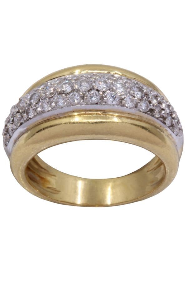 BAGUE PAVAGE DIAMANTS — vue 1