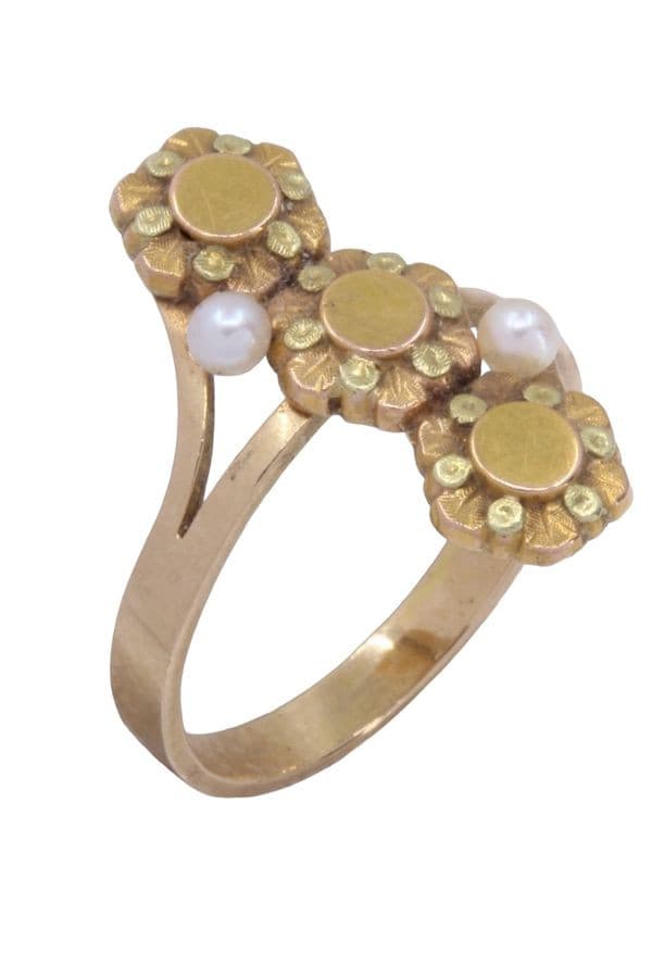 BAGUE PERLES NAPOLÉON III — vue 3