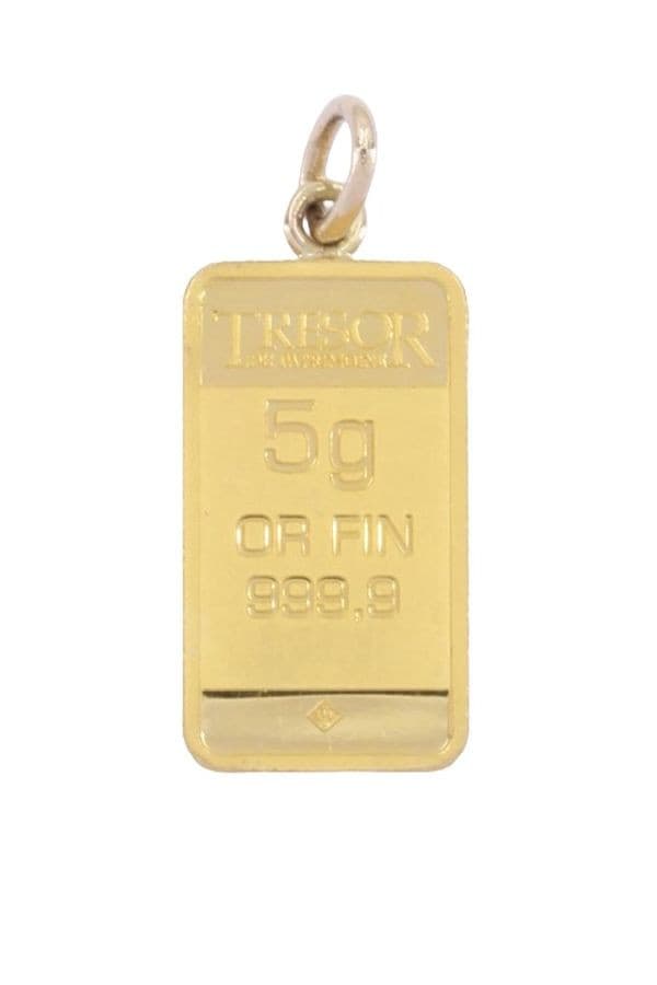 PENDENTIF LINGOTIN 5 GRAMMES NAPOLÉON III — vue 1