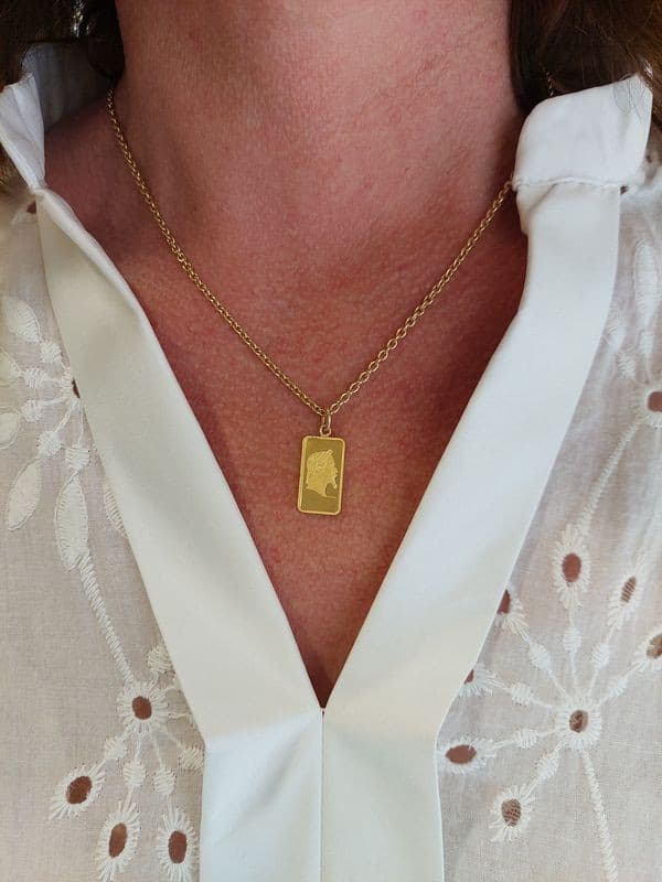 PENDENTIF LINGOTIN 5 GRAMMES NAPOLÉON III — vue 2