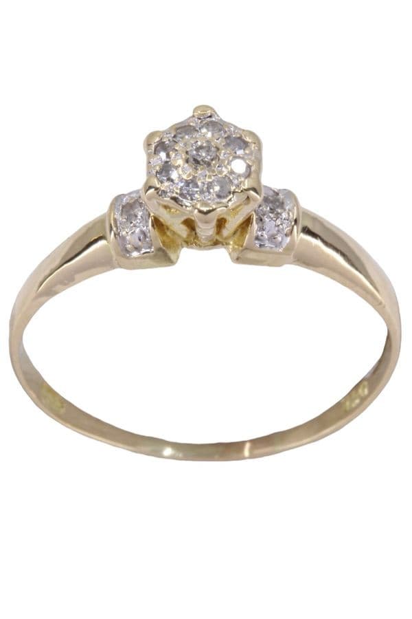 BAGUE STYLE SOLITAIRE DIAMANTS — vue 1