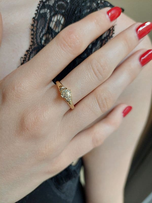 BAGUE STYLE SOLITAIRE DIAMANTS — vue 2