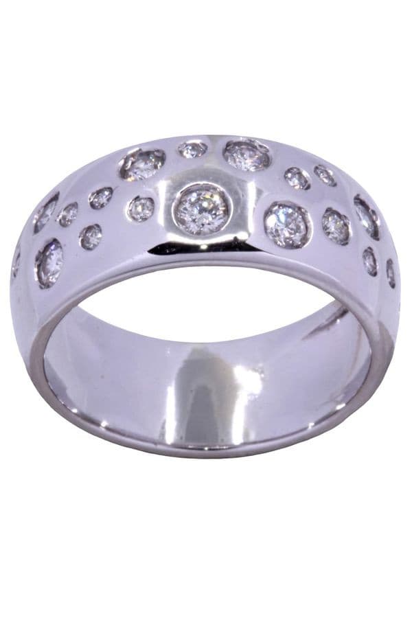 BAGUE MODERNE DIAMANTS — vue 1
