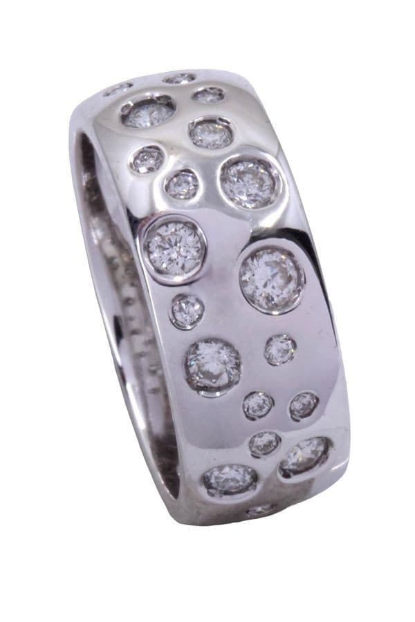 BAGUE MODERNE DIAMANTS — vue 3