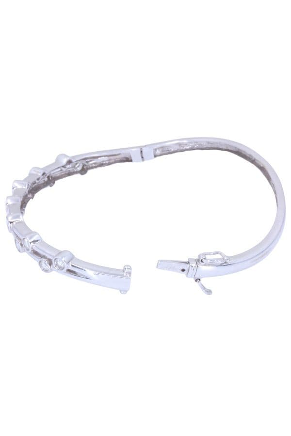 BRACELET JONC OUVRANT DIAMANTS — vue 4