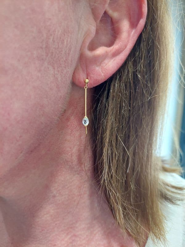 BOUCLES D 'OREILLES  TOPAZES — vue 2