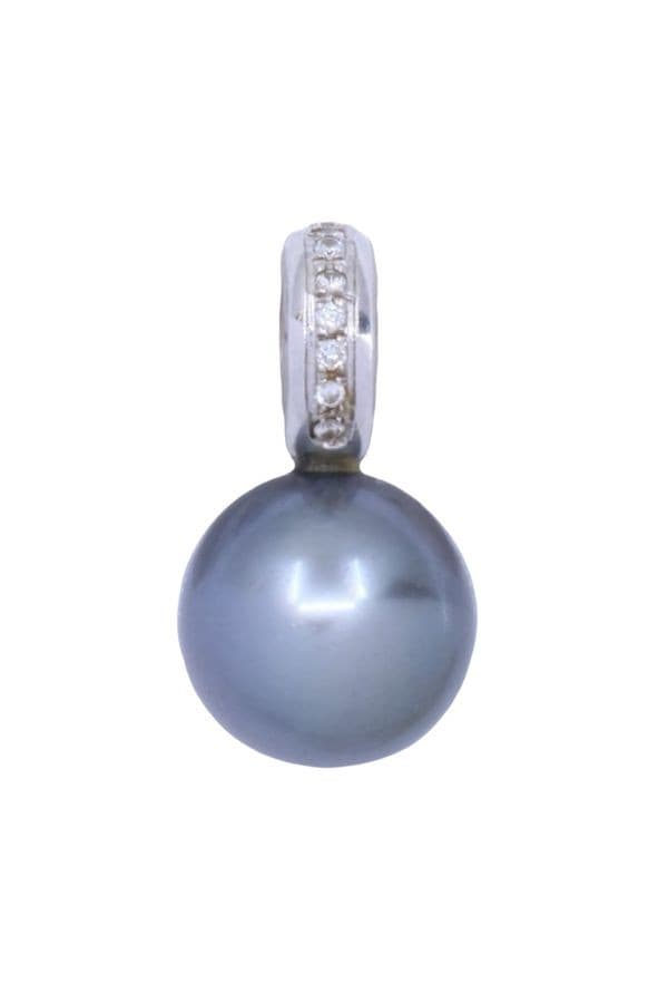 PENDENTIF PERLE DE TAHITI ET DIAMANTS — vue 1