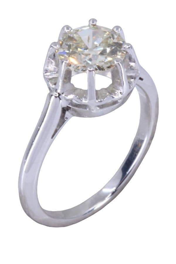 SOLITAIRE ANCIEN DIAMANT 1.10 CARAT — vue 3