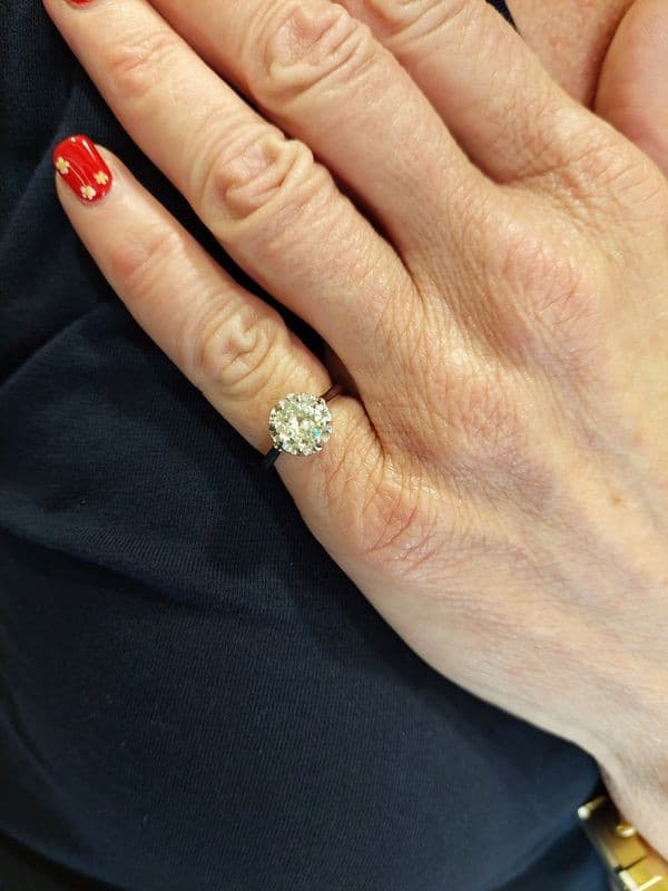 SOLITAIRE ANCIEN DIAMANT 1.10 CARAT — vue 2