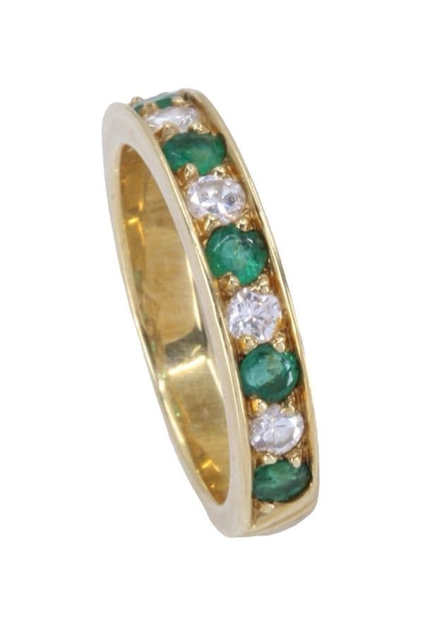 DEMI-ALLIANCE ÉMERAUDES ET DIAMANTS — vue 5