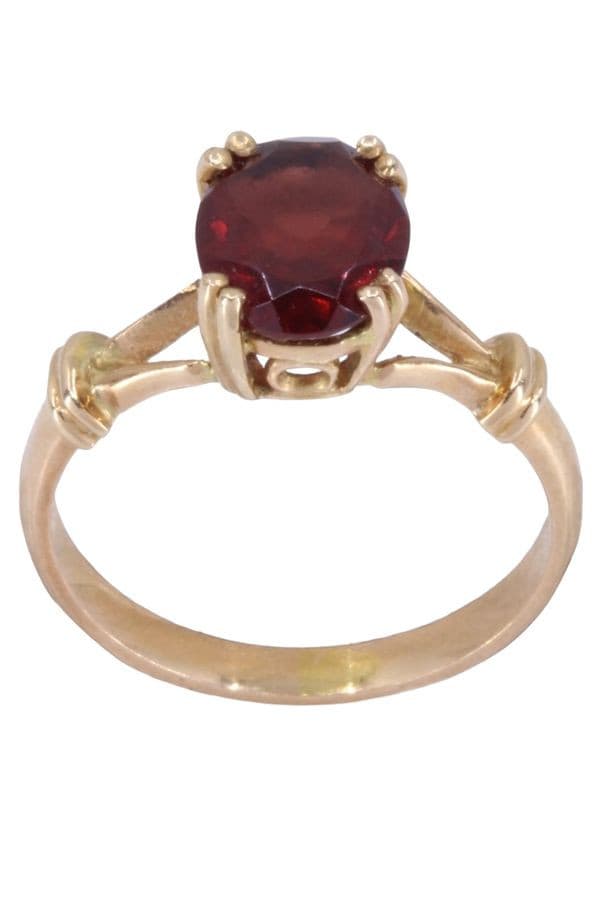 BAGUE MODERNE GRENAT — vue 1