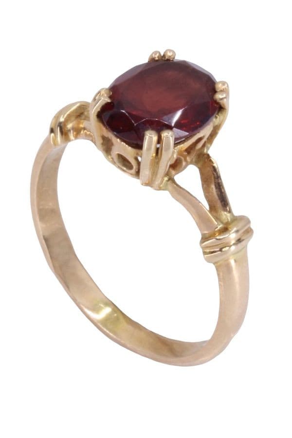 BAGUE MODERNE GRENAT — vue 4