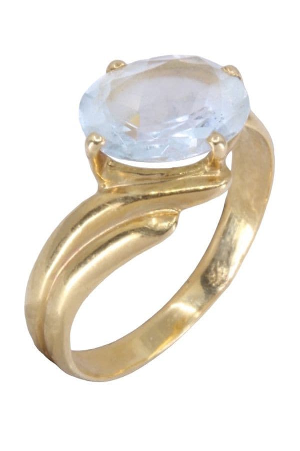 BAGUE AIGUE-MARINE — vue 3