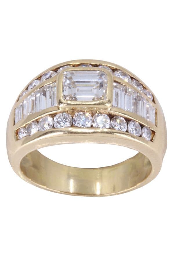 BAGUE MODERNE DIAMANTS