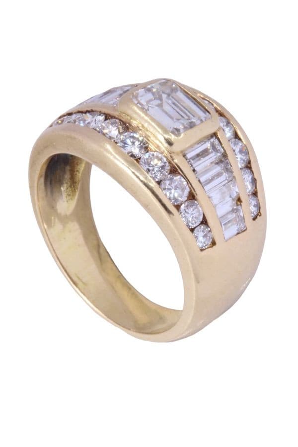 BAGUE MODERNE DIAMANTS — vue 4