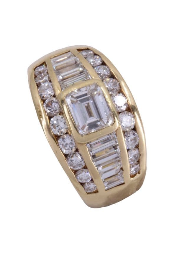 BAGUE MODERNE DIAMANTS — vue 5