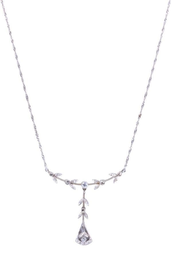 COLLIER ART-NOUVEAU DIAMANTS — vue 1