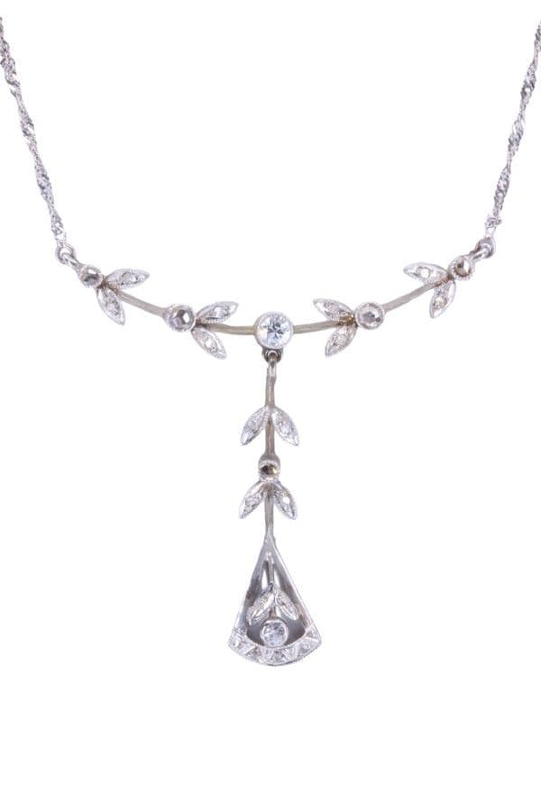 COLLIER ART-NOUVEAU DIAMANTS — vue 3