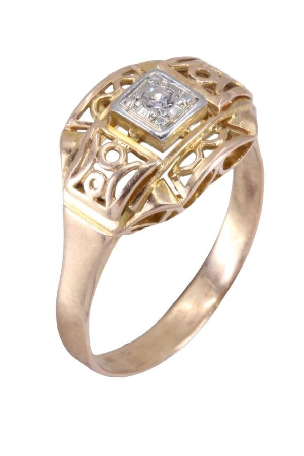 SOLITAIRE DIAMANT ANNÉES 50' — vue 3