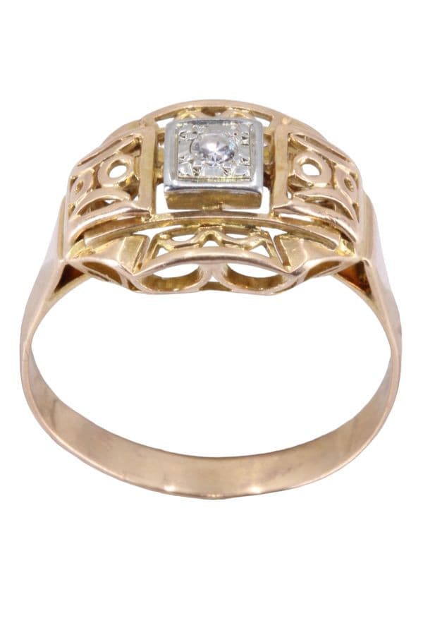 SOLITAIRE DIAMANT ANNÉES 50' — vue 1